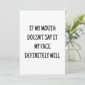 私のもし口は言わない私の顔はおもしろカード 招待状 (スタンド正面)