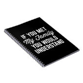 私のもし家族の引用文に会ったおもしろい ノートブック (右側)