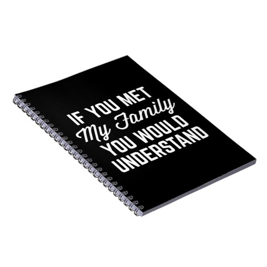 私のもし家族の引用文に会ったおもしろい ノートブック (右側)