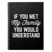 私のもし家族の引用文に会ったおもしろい ノートブック (正面)