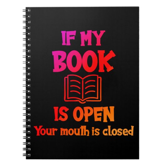 私のもし本が開いている口が閉まっている ノートブック (正面)
