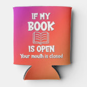 私のもし本が開いている口が閉まっている 缶クーラー (正面)