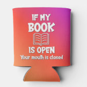 私のもし本が開いている口が閉まっている 缶クーラー (裏面)