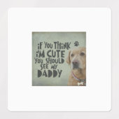 私のもし父考えちゃんに会った方が可愛い ラベル (デザイン1)