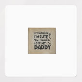 私のもし父考えちゃんに会った方が可愛い ラベル (デザイン2)