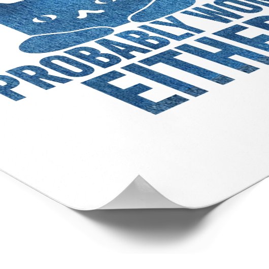 私のもし猫は君が嫌いだから嫌だおもしろい ポスター (角)