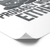 私のもし猫は君が嫌いだから嫌だおもしろい ポスター (角)