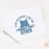 私のもし猫は君が嫌いだから嫌だおもしろい ラウンドシール (封筒)