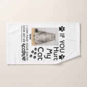 私のもし猫を傷つけたら、死ぬまで足を踏ませられる ハンドタオル (ハンドタオル)