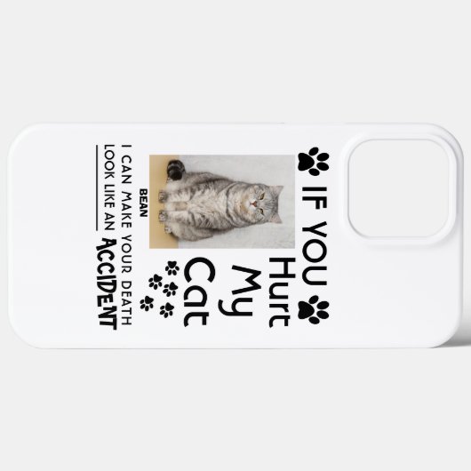 私のもし猫を傷つけたら、死ぬまで足を踏ませられる Case-Mate iPhoneケース (裏面 (横))