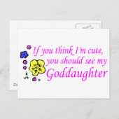 私のもし神考え娘を見て可愛い ポストカード (正面/裏面)