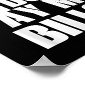私のもし請求書を支払わないおもしろい引用文大文字G ポスター (角)