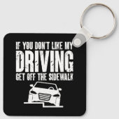 私のもし運転は歩道から降りるのが好きじゃない キーホルダー (裏面)