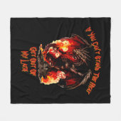 私のもし隠れ家から出る暑さに耐えられない！ フリースブランケット (正面(横))