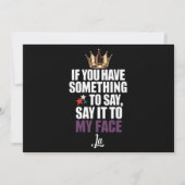 私のもし顔に言いたいことがある 招待状 (正面)