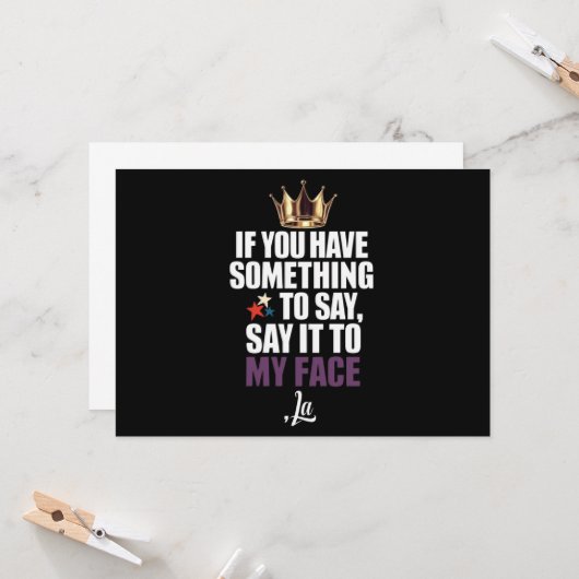 私のもし顔に言いたいことがある 招待状 (正面/裏面インサイチュ)