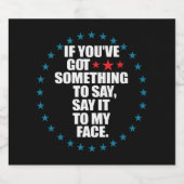 私のもし顔K得に言いたいことがある ビールラベル (シングルラベル)