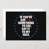 私のもし顔K得に言いたいことがある 招待状 (正面/裏面)