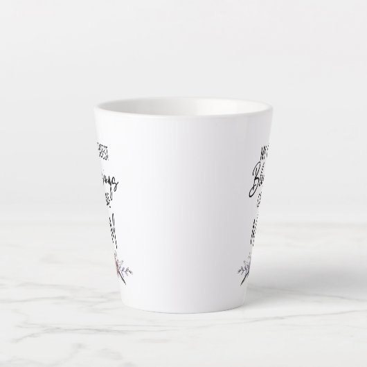 私のもっとも偉大恵みは母と呼ぶ カフェラテマグ (正面)