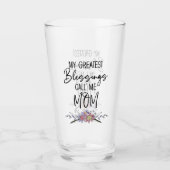 私のもっとも偉大恵みは母と呼ぶ タンブラーグラス (正面)