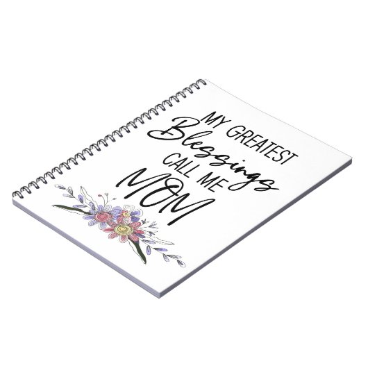 私のもっとも偉大恵みは母と呼ぶ ノートブック (左側)