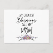 私のもっとも偉大恵みは母と呼ぶ ポストカード (正面)