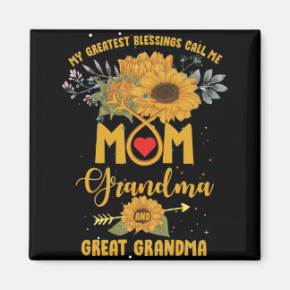 私のもっとも偉大恵みは母を祖母ひまわり呼ぶ マグネット