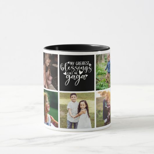 私のもっとも偉大恵みは私をガガフォトコラージュと呼ぶ マグカップ (中央)