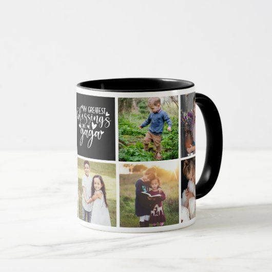 私のもっとも偉大恵みは私をガガフォトコラージュと呼ぶ マグカップ (正面右)