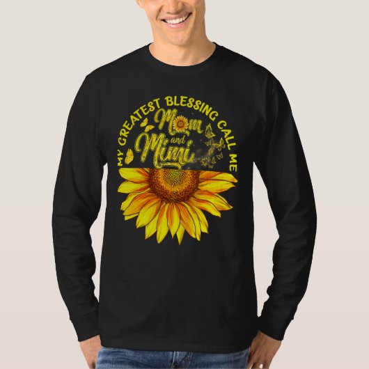 私のもっとも偉大恵みは私をママとミミは幸せMと呼ぶ Tシャツ (正面)