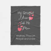 私のもっとも偉大恵みは私をママと呼び、ママのためのギフト フリースブランケット (正面)