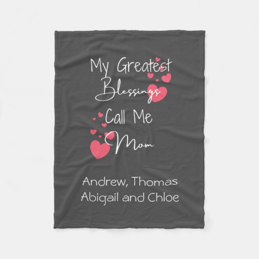 私のもっとも偉大恵みは私をママと呼び、ママのためのギフト フリースブランケット (正面)