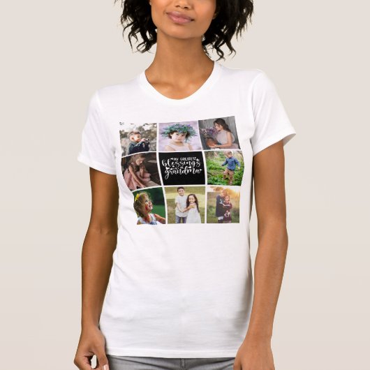 私のもっとも偉大恵みは私を祖母の写真と呼ぶ Tシャツ (正面)