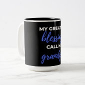 私のもっとも偉大恵みは私を祖父と呼ぶ ツートーンマグカップ (正面左)