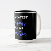 私のもっとも偉大恵みは私を祖父と呼ぶ ツートーンマグカップ (正面右)