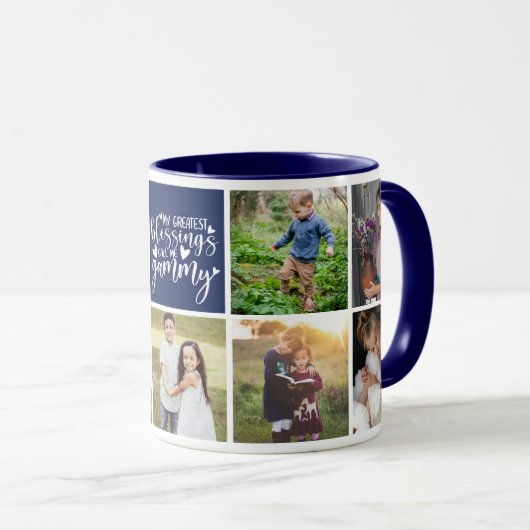 私のもっとも偉大恵みはGammy Photo Collageと呼ぶ マグカップ (正面右)