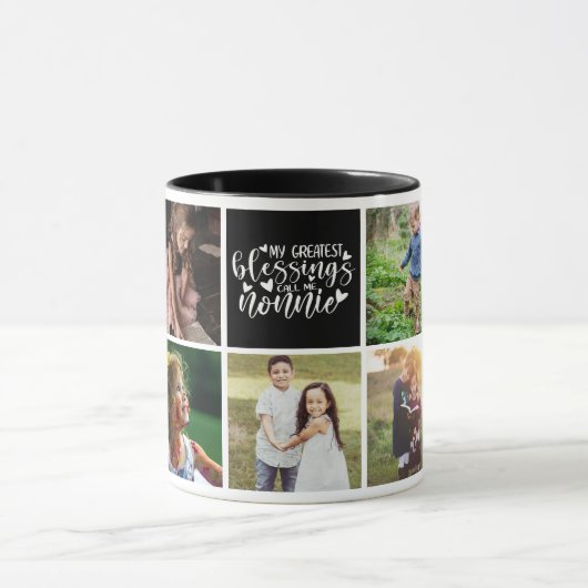私のもっとも偉大恵みはNonnie Photo Collageと呼ぶ マグカップ (中央)