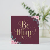 私のものと愛の書道: ロマンチックなバレンタインデーのデザイン カード (スタンド正面)