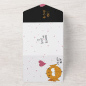 私のものになってくれる?フッファーフィッシュの愛 + バレンタインカード オールインワン招待状 (外側)