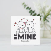 私のものになって - かわいいバレンタインデーのためのパーソナライズされたモダンギフト シーズンカード (スタンド正面)