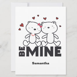 私のものになって - かわいいパーソナライズされた現代のバレンタイン シーズンカード