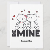私のものになって - かわいいパーソナライズされた現代のバレンタイン シーズンカード (正面)
