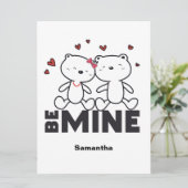 私のものになって - かわいいパーソナライズされた現代的なバレンタイン シーズンカード (スタンド正面)