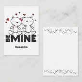 私のものになって - かわいいパーソナライズド現代風バレンタイン ノートカード (正面/裏面)