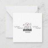 私のものになって - かわいいパーソナライズド現代風バレンタイン ノートカード (正面)