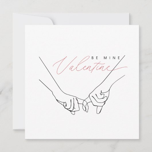 私のものになって バレンタイン ハンドホールド ラインアート シーズンカード (正面)