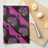 私のものになって バレンタイン パープルハート キッチンタオル (四つ折り)