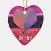 私のものになって バレンタイン 反射ハート セラミックオーナメント (左)
