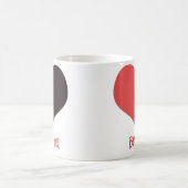 私のものになって バレンタイン 赤いラインのハート コーヒーマグカップ (中央)