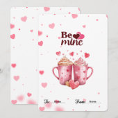 「私のものになって」 ホットココア ヴァレンタインズ シーズンカード (正面/裏面)